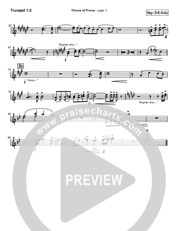 Throne of Praise Trumpet 1,2 (Russell Fragar)