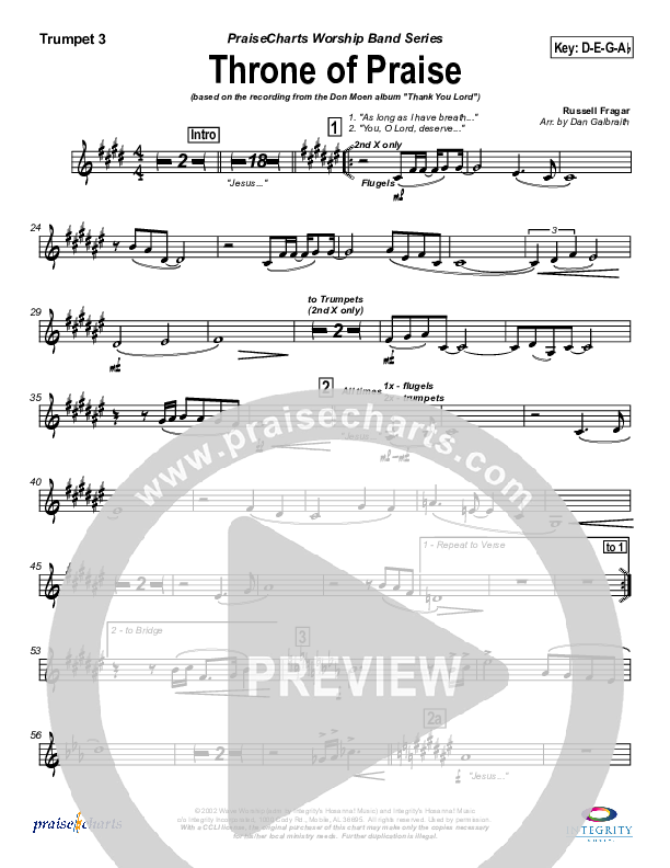 Throne of Praise Trumpet 3 (Russell Fragar)