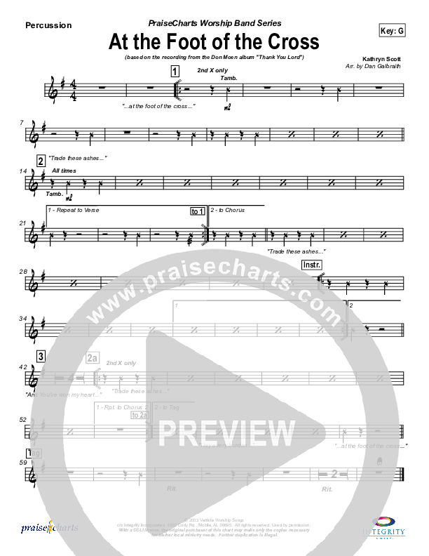 At The Foot Of The Cross Percussion (Don Moen)