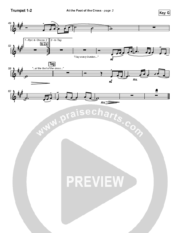 At The Foot Of The Cross Trumpet 1,2 (Don Moen)