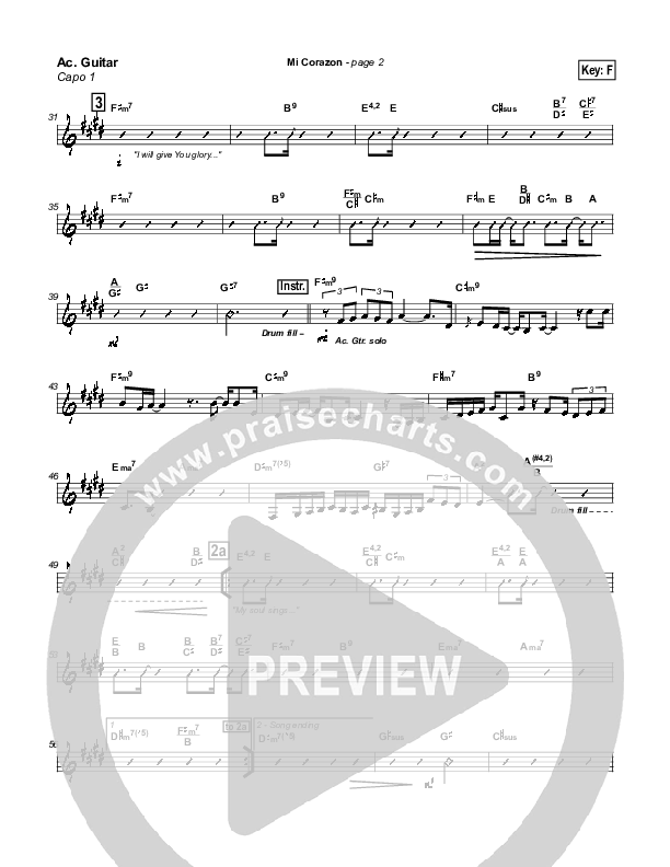 Mi Corazon Acoustic Guitar (Don Moen)