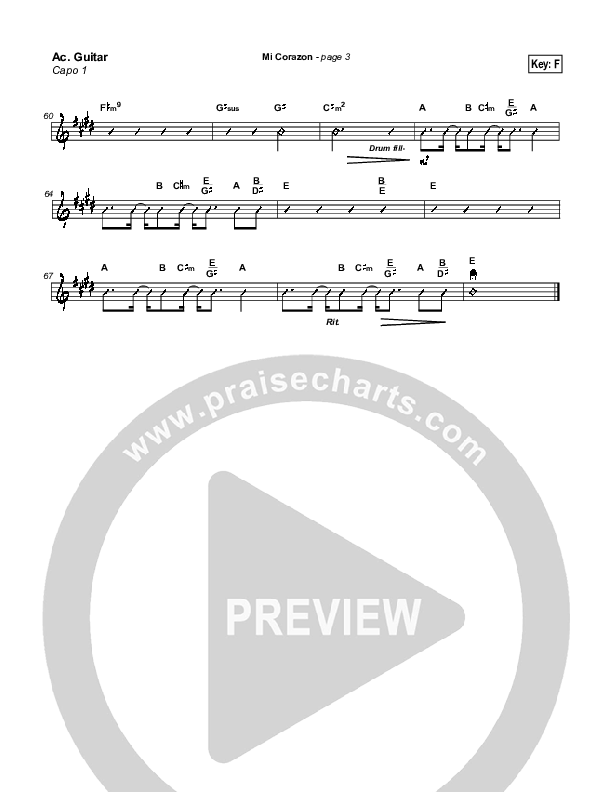 Mi Corazon Acoustic Guitar (Don Moen)