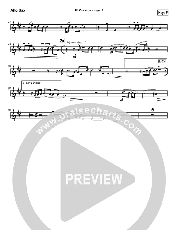 Mi Corazon Alto Sax (Don Moen)