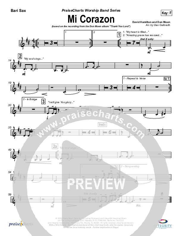 Mi Corazon Bari Sax (Don Moen)