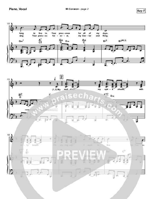 Mi Corazon Piano/Vocal & Lead (Don Moen)