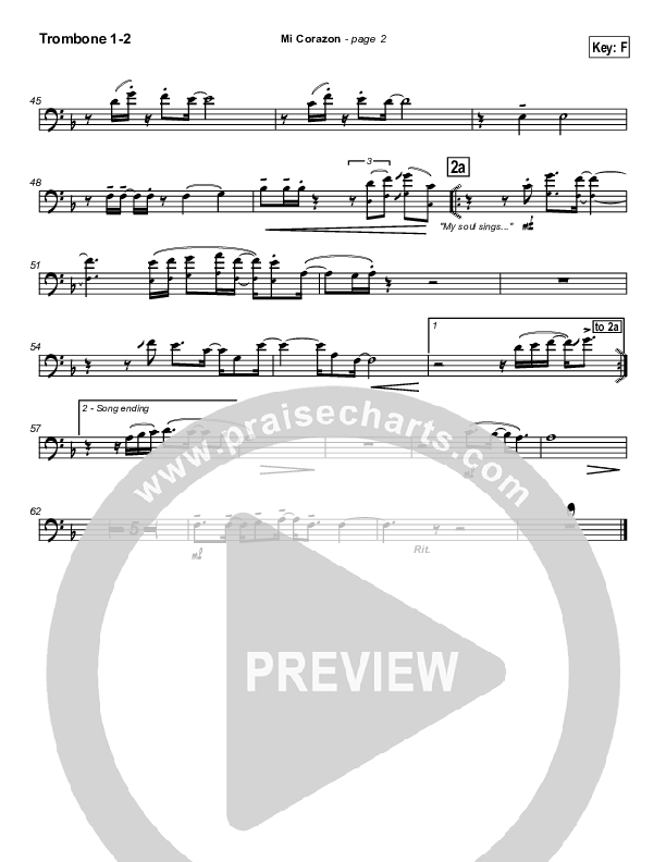 Mi Corazon Trombone 1/2 (Don Moen)