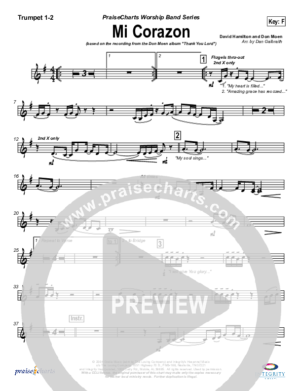 Mi Corazon Trumpet 1,2 (Don Moen)