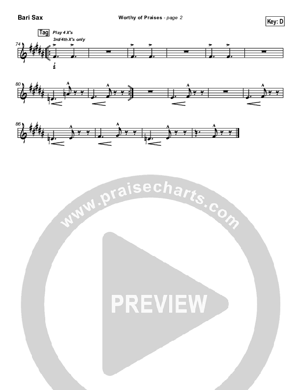 Worthy of Praises Bari Sax (Lynn DeShazo)