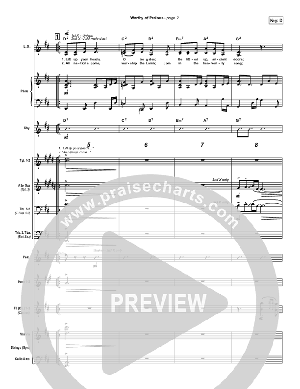 Worthy of Praises Orchestration (Lynn DeShazo)