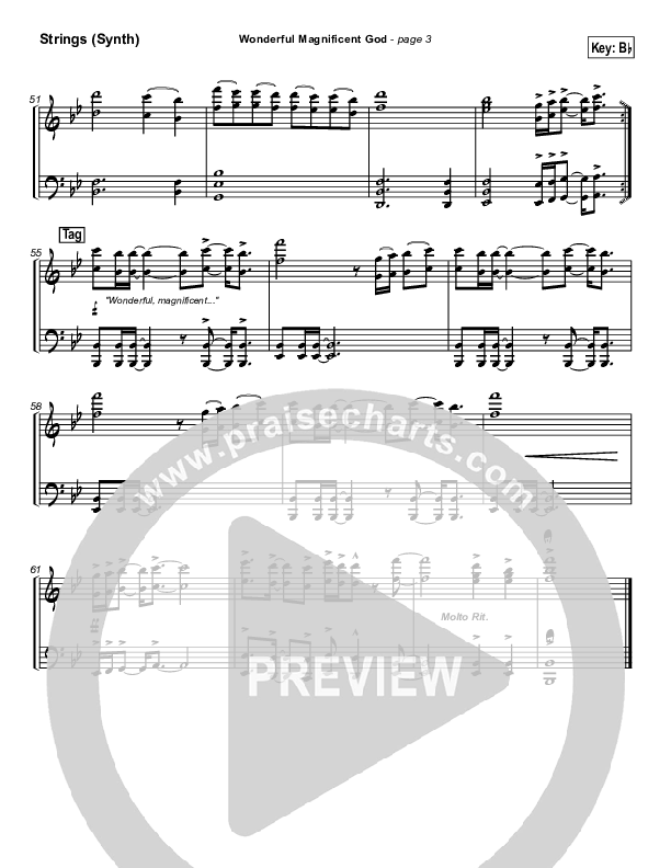 Wonderful Magnificent God Synth Strings (Don Moen)