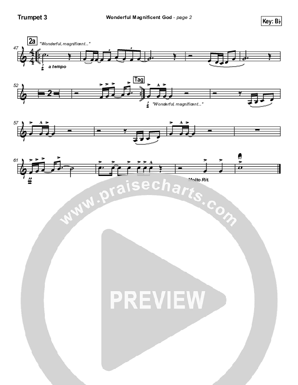 Wonderful Magnificent God Trumpet 3 (Don Moen)