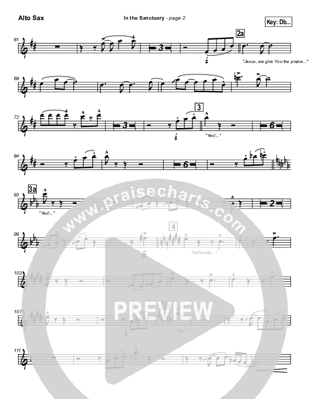 In The Sanctuary Alto Sax (Kurt Carr)