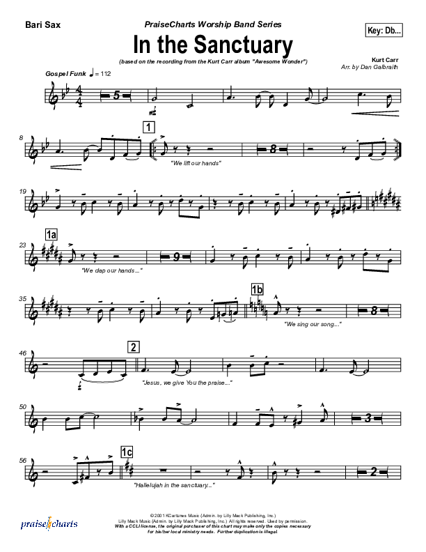 In The Sanctuary Bari Sax (Kurt Carr)