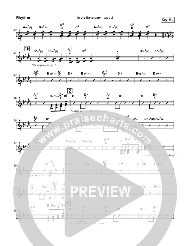 In The Sanctuary Rhythm Chart (Kurt Carr)