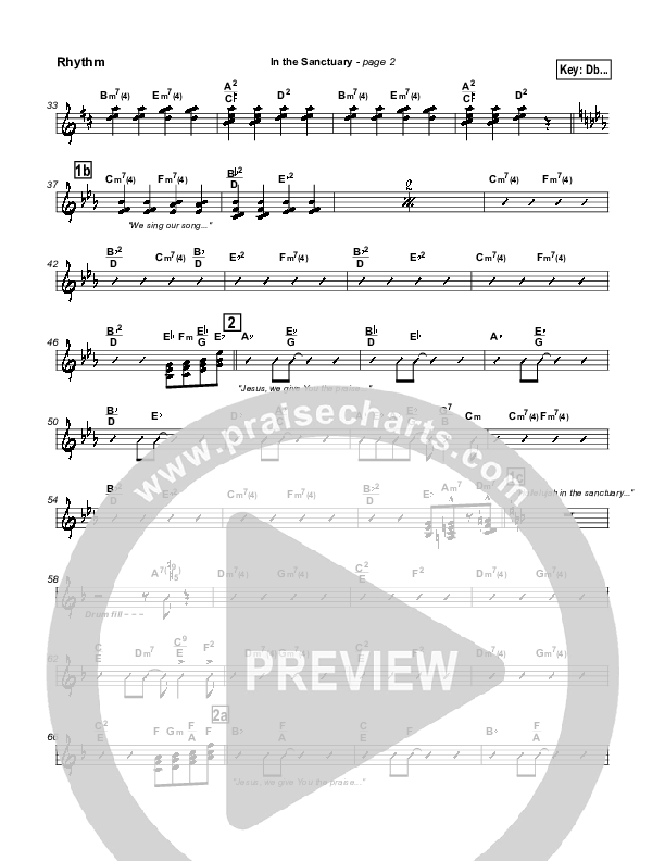 In The Sanctuary Rhythm Chart (Kurt Carr)