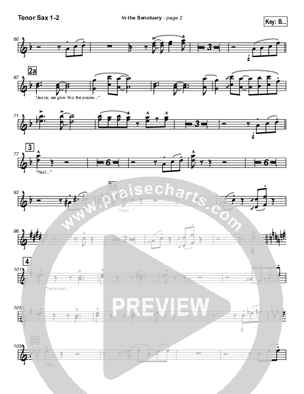 In The Sanctuary Tenor Sax 1/2 (Kurt Carr)