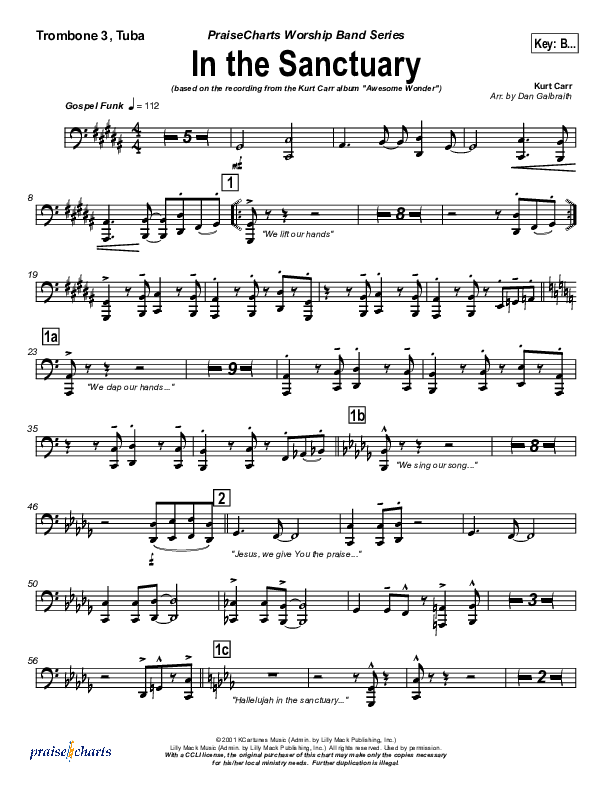 In The Sanctuary Trombone 3/Tuba (Kurt Carr)