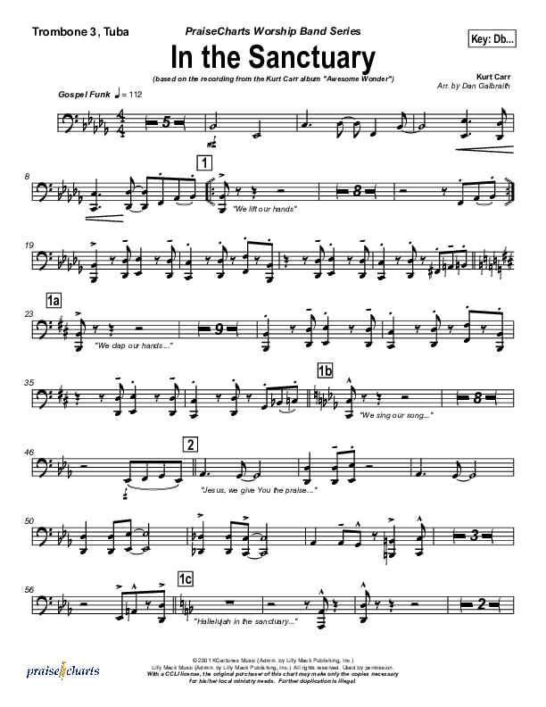 In The Sanctuary Trombone 3/Tuba (Kurt Carr)