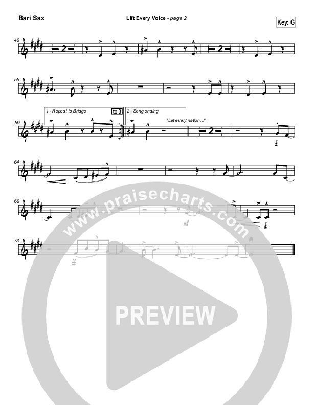 Lift Every Voice Bari Sax (Paul Wright)