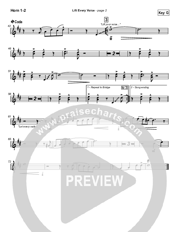 Lift Every Voice French Horn 1/2 (Paul Wright)