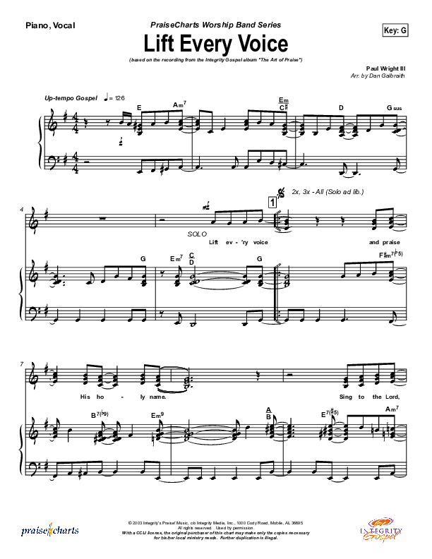 Lift Every Voice Orchestration (Paul Wright)