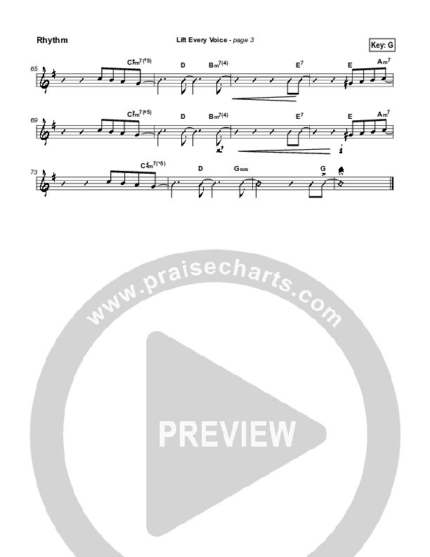 Lift Every Voice Rhythm Chart (Paul Wright)