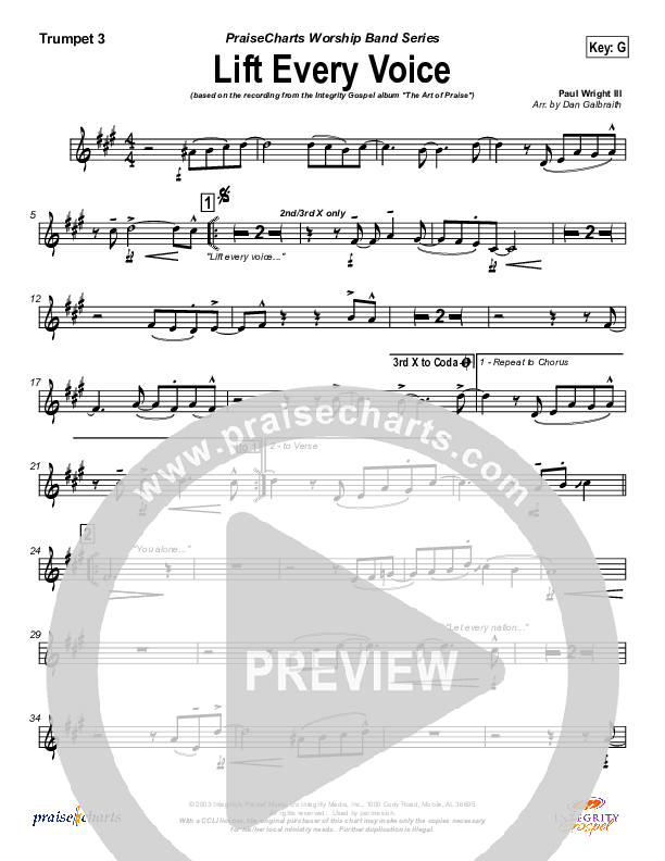 Lift Every Voice Trumpet 3 (Paul Wright)