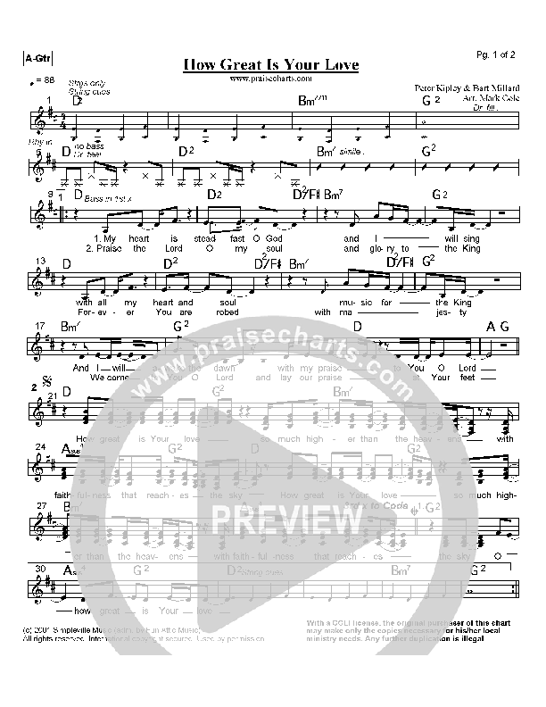 How Great Is Your Love Acoustic Guitar (MercyMe)