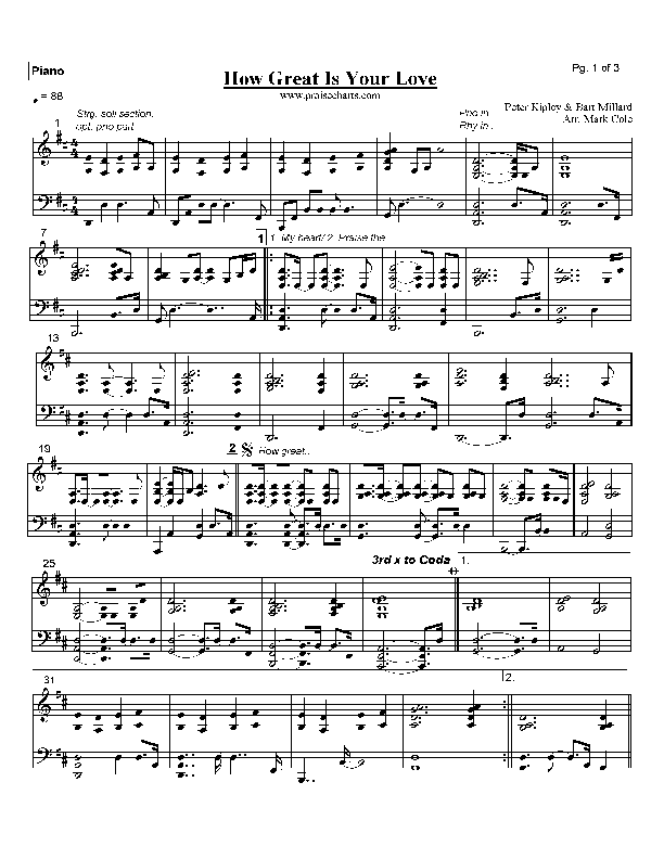 How Great Is Your Love Orchestration (MercyMe)