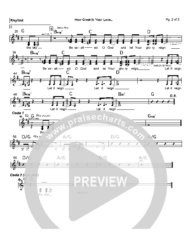 How Great Is Your Love Rhythm/Vocal (MercyMe)