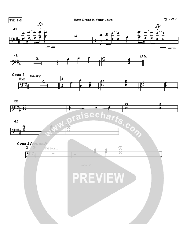 How Great Is Your Love Trombone 1/2/3 (MercyMe)