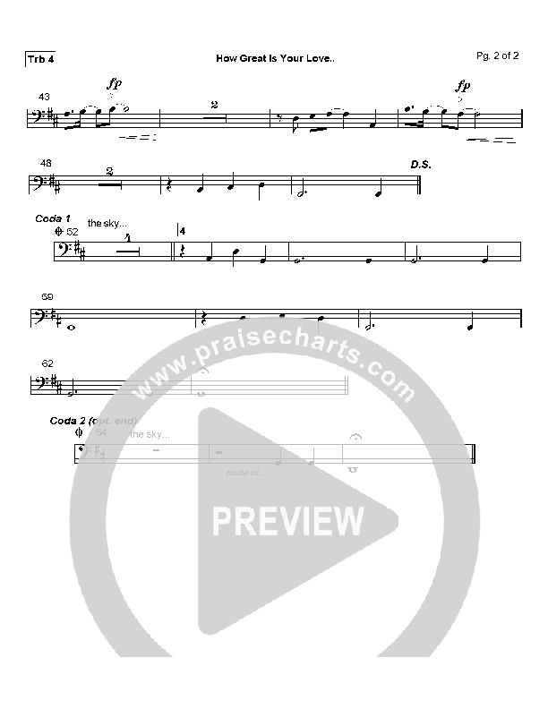 How Great Is Your Love Trombone 4 (MercyMe)