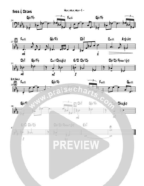 Holy Holy Holy (Instrumental) Bass Guitar (Brad Henderson)