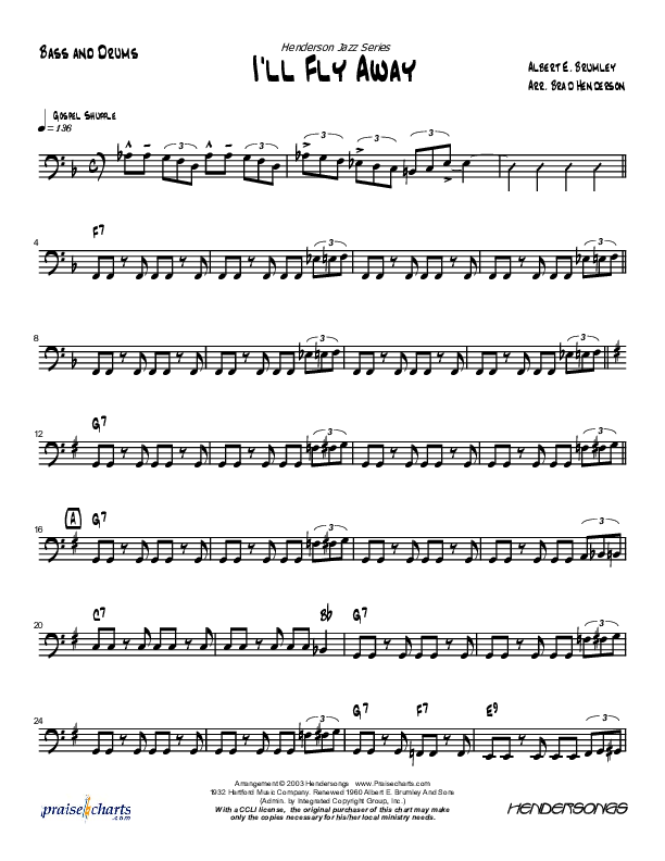 I'll Fly Away (Instrumental) Drum Set (Brad Henderson)