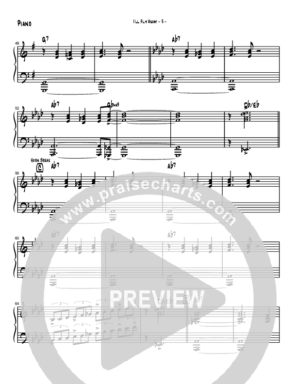 I'll Fly Away (Instrumental) Piano Sheet (Brad Henderson)