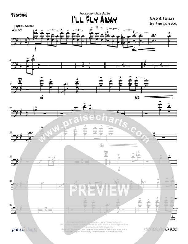 I'll Fly Away (Instrumental) Trombone (Brad Henderson)