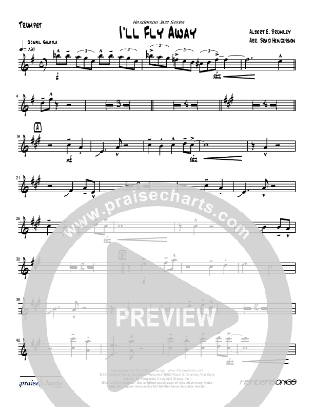 I'll Fly Away (Instrumental) Trumpet (Brad Henderson)