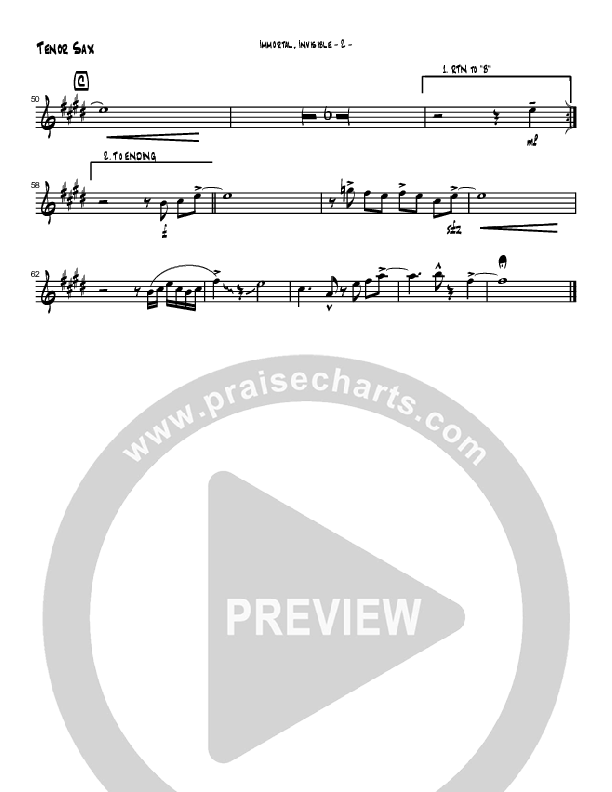Immortal Invisible (Instrumental) Tenor Sax 2 (Brad Henderson)