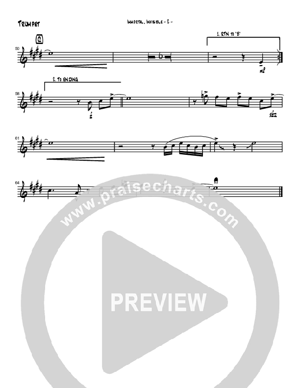Immortal Invisible (Instrumental) Trumpet (Brad Henderson)