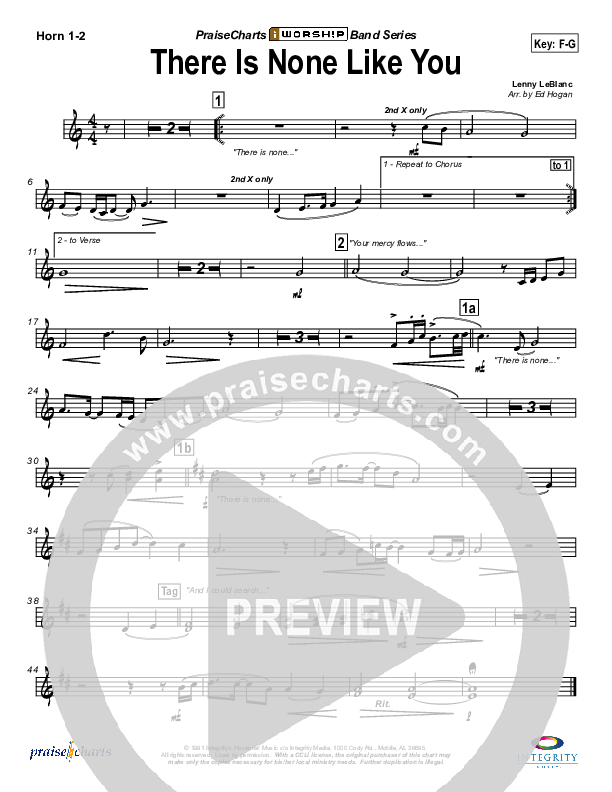 There Is None Like You Brass Pack (Lenny LeBlanc)