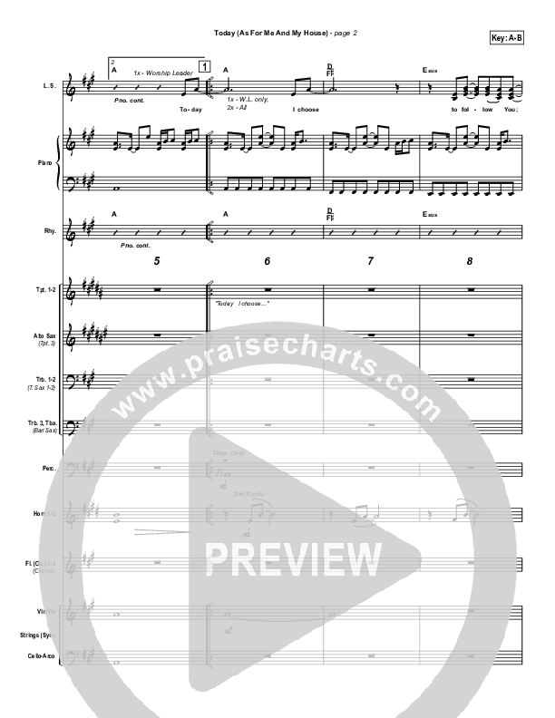 Today Conductor's Score (Brian Doerksen)