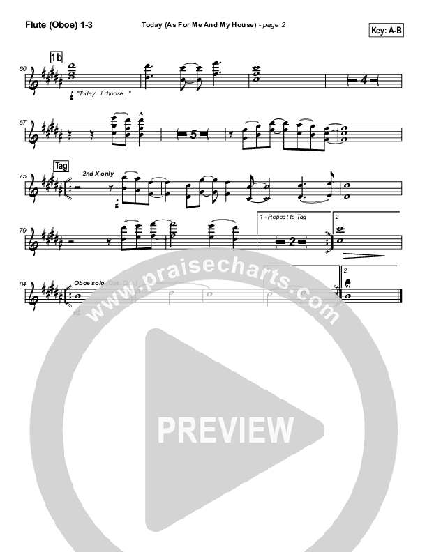 Today Flute/Oboe 1/2/3 (Brian Doerksen)