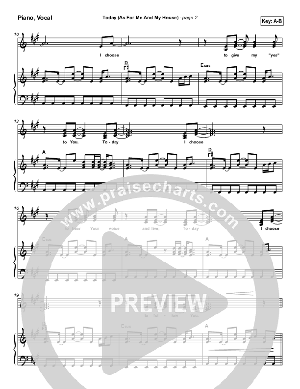 Today Piano/Vocal (SATB) (Brian Doerksen)