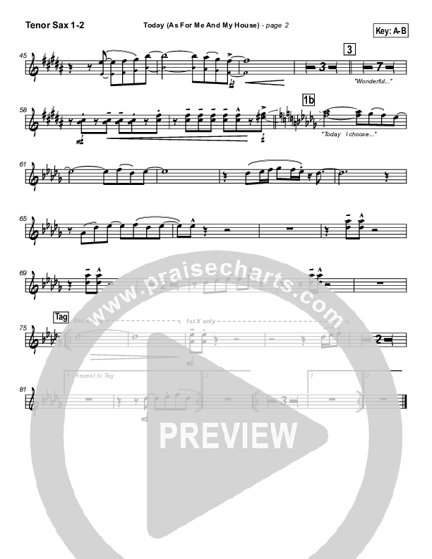 Today Tenor Sax 1/2 (Brian Doerksen)