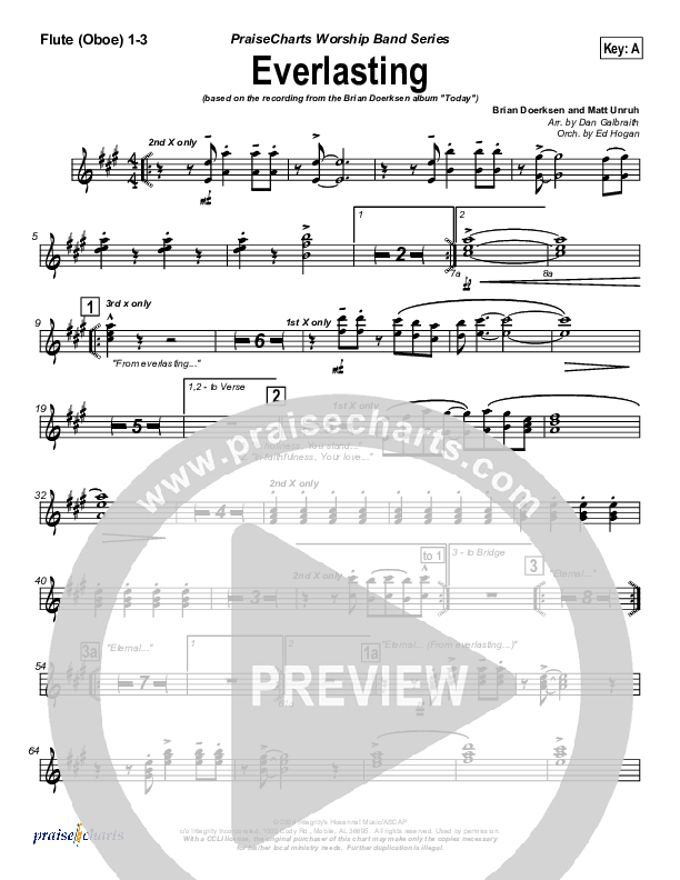 Everlasting Flute/Oboe 1/2/3 (Brian Doerksen)