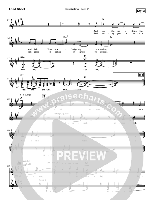 Everlasting Lead Sheet (Brian Doerksen)