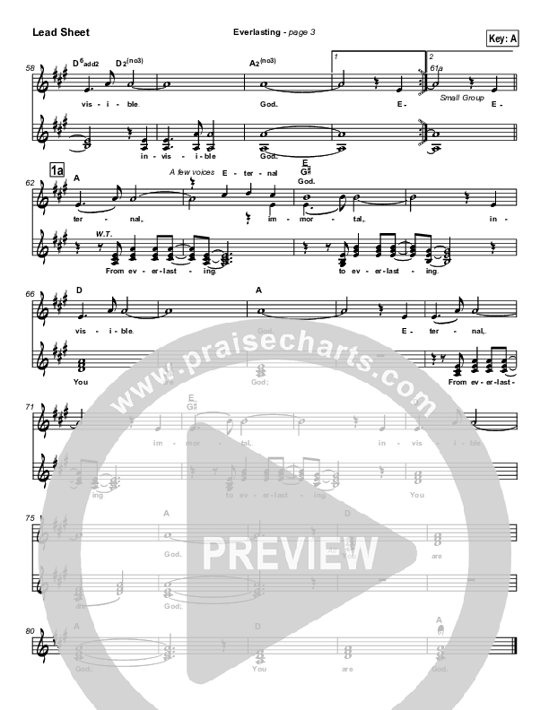 Everlasting Lead Sheet (SAT) (Brian Doerksen)