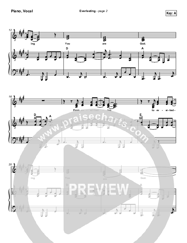 Everlasting Piano/Vocal (Brian Doerksen)