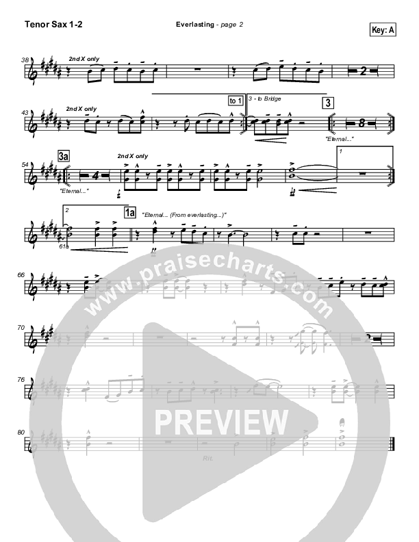 Everlasting Tenor Sax 1/2 (Brian Doerksen)