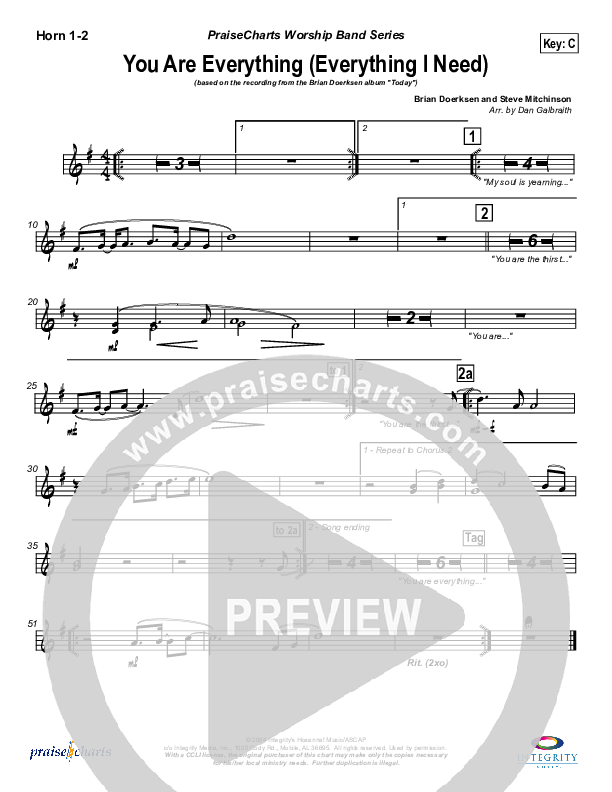 You Are Everything French Horn 1/2 (Brian Doerksen)